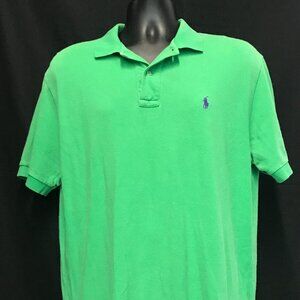 Ralph Lauren Polo Shirt Mens Large Classic Fit Green Soft